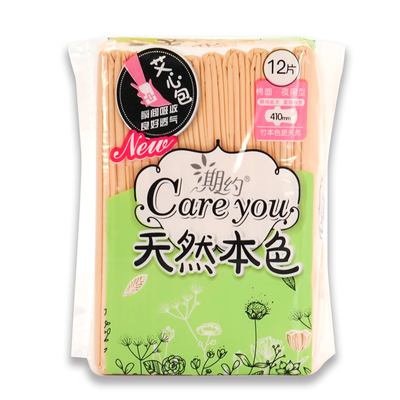 天然本色12片超長(zhǎng)夜用裝410mm